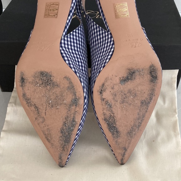 Like new J Crew Blue Gingham Slingback - Picture 5 of 6